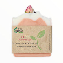 Load image into Gallery viewer, Rose Soap Bar with French Pink Clay