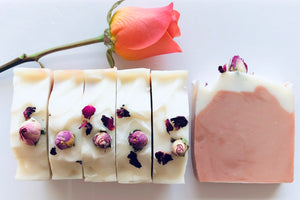 Rose Soap Bar with French Pink Clay