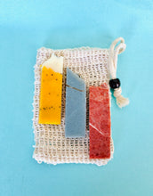 Load image into Gallery viewer, Exfoliating Soap Bag + Soaps
