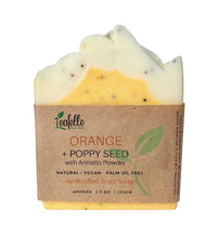 Load image into Gallery viewer, Orange + Poppy Seed Exfoliating Soap Bar
